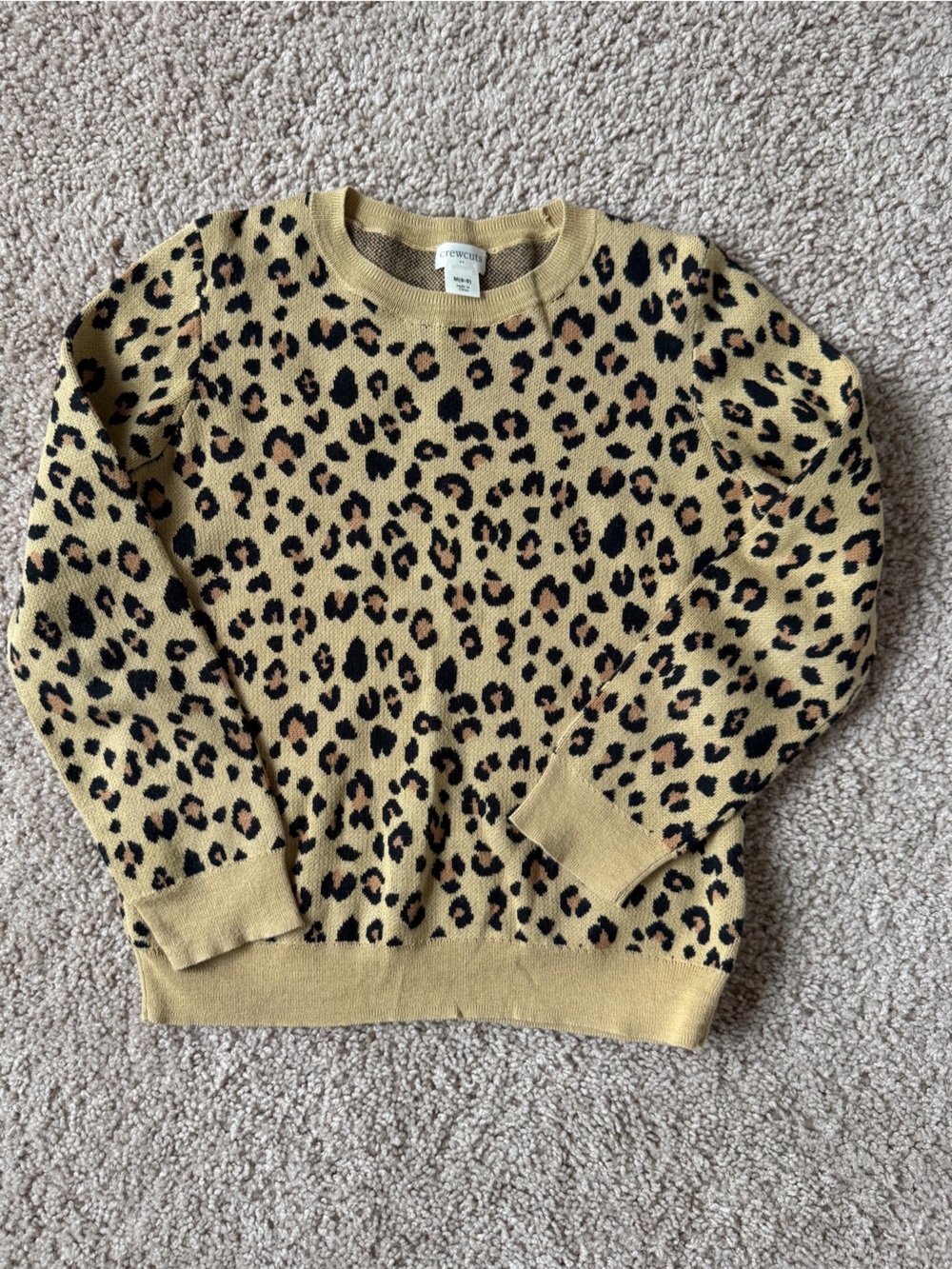 Crewcuts Girls Leopard Print Sweater